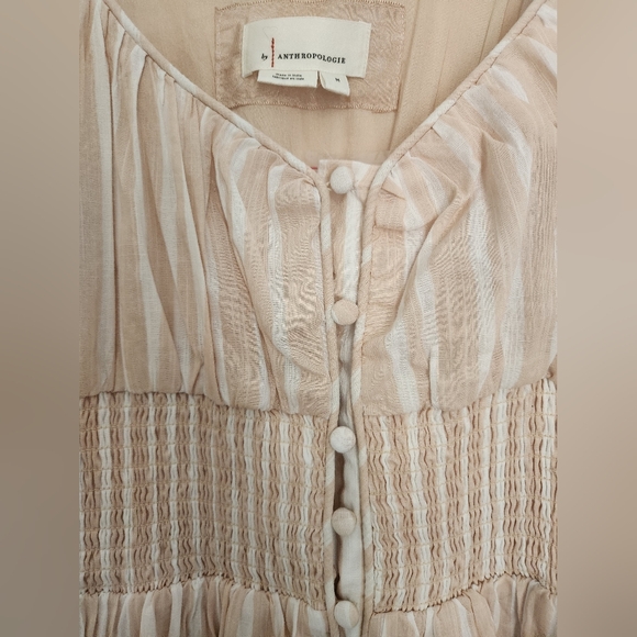 Anthropologie Striped Smocked Waist Maxi Dress Size Medium NWT - Picture 6 of 6